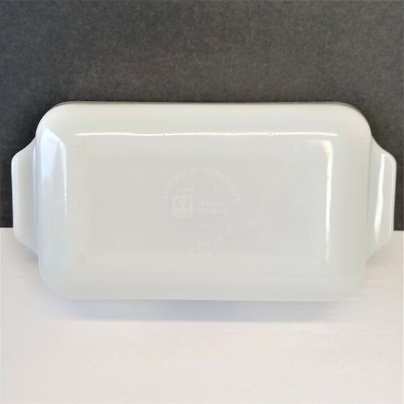 Anchor Hocking Cornflower Milk Glass 1qt 5"x9" Rectangular Loaf Pan Baking Dish - Picture 5 of 6